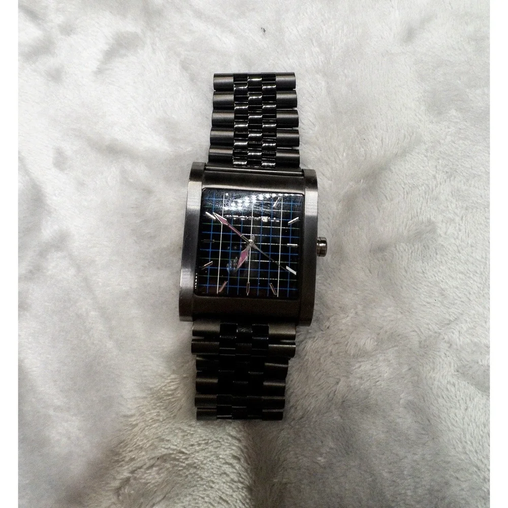 Rockwell Time The Rook 38mm Mens Watch New Band And Battery Grid Pattern Dial